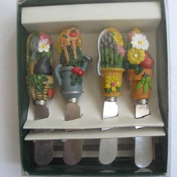 Cardinal Spreadable Gourmet Spreaders Set of 4 Home Collection 4.75" Garden - Picture 1 of 16